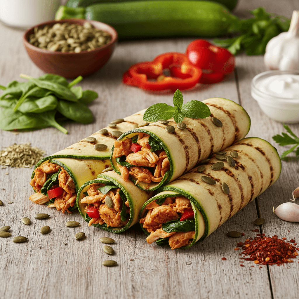 Kabak Çekirdekli Pratik Tavuk İkameli Sebzeli Wrap Tarifi