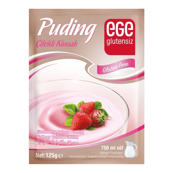 Ege Glutensiz Çilekli Kinoalı Puding 125 gr