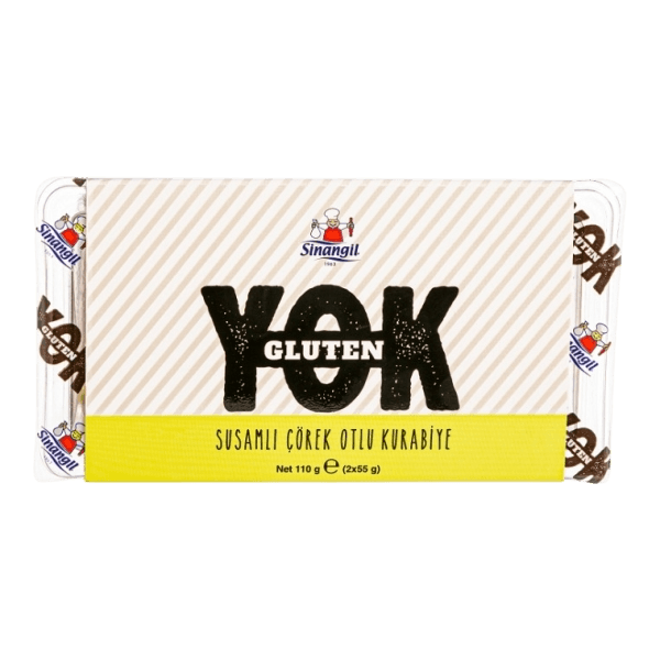 Sinangil Gluten YOK Susamlı Çörekotlu Kurabiye 110 gr