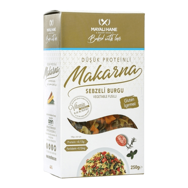 Mayalıhane Düşük Proteinli Sebzeli Burgu Makarna 250 gr