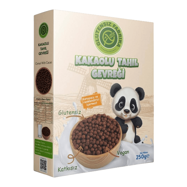 Glutensiz Fabrika Kakaolu Tahıl Gevreği 250 gr