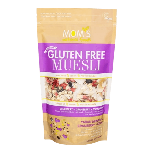 Mom's Glutensiz Yaban Mersini Turna Yemişi ve Çilekli Müsli 300 gr