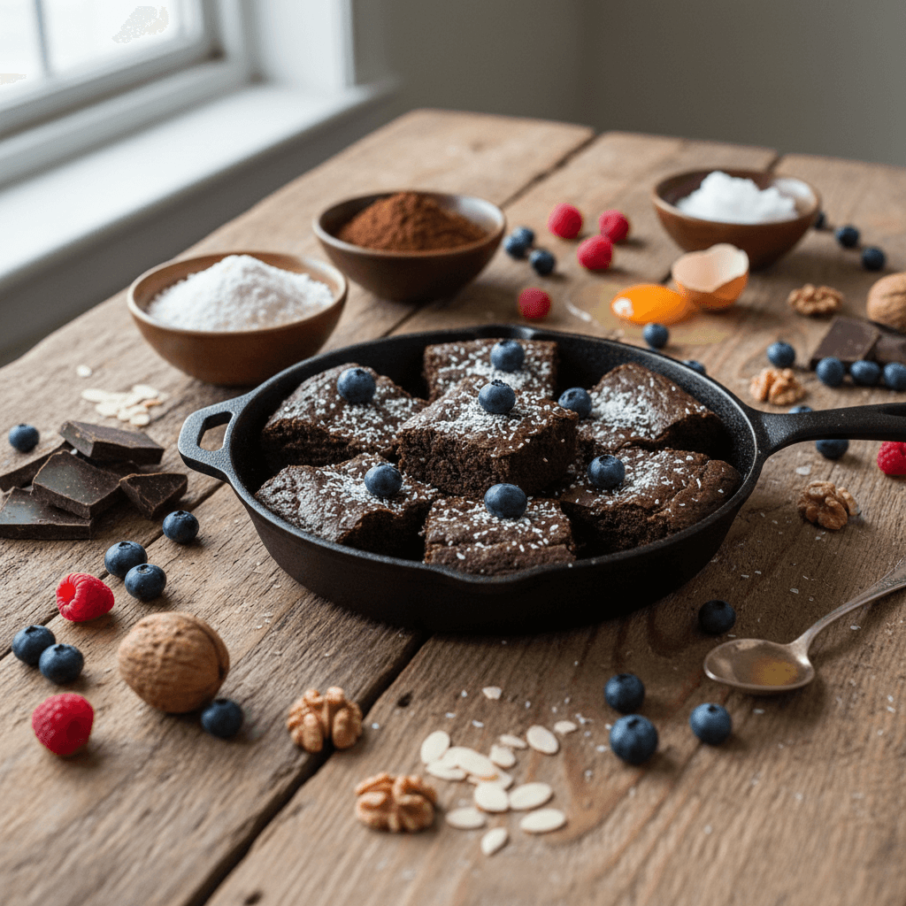 Glutensiz Hindistan Cevizi Unlu Çikolatalı Brownie Tarifi