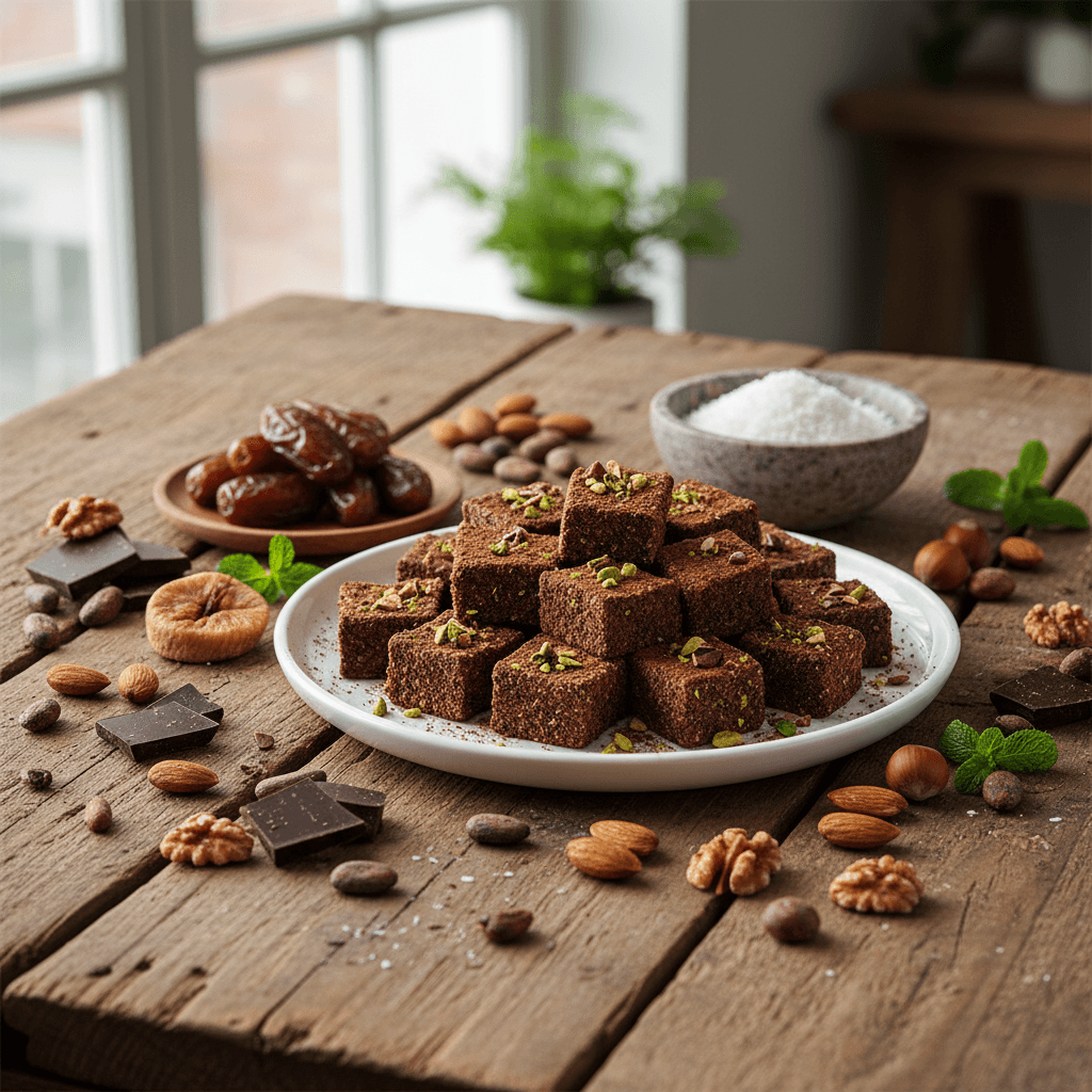 Glutensiz İkramlık: Çikolatalı Lokum ve Atıştırmalık Tabağı