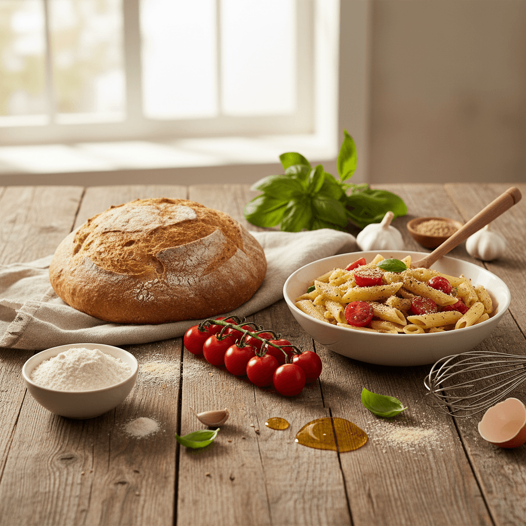 Glutensiz Mutfak Rehberi: Ev Yapımı Ekmek ve Pratik Penne Tarifi