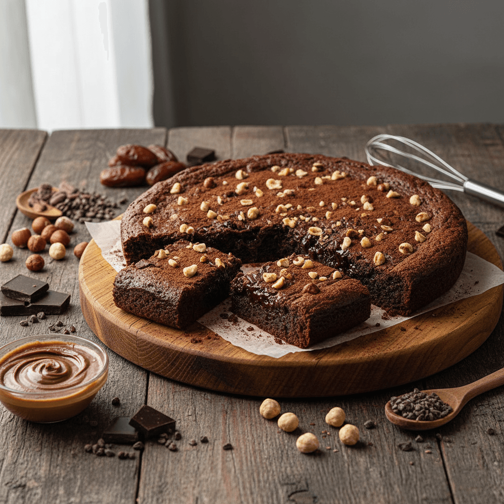 Kakaolu Fındık Ezmesiyle Fırından Çıkan Islak Brownie Tarifi
