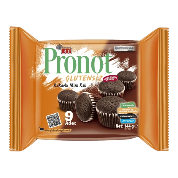 Eti Pronot Glutensiz Kakaolu Mini Kek 144 gr