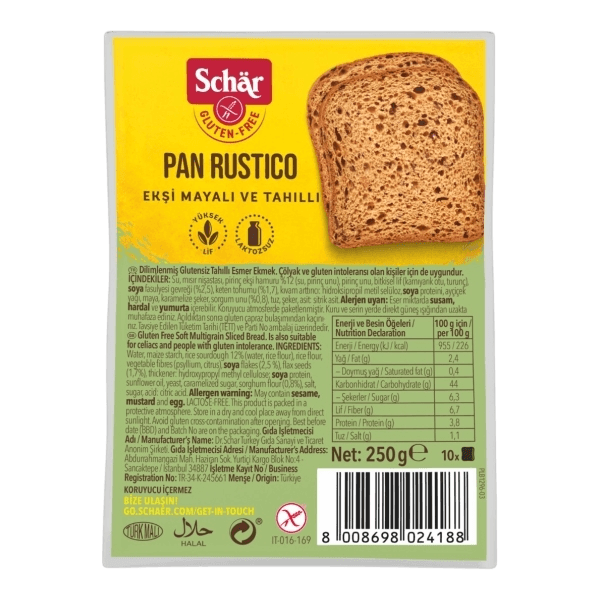 Schar Rustico Lifli Ekmek 250 gr
