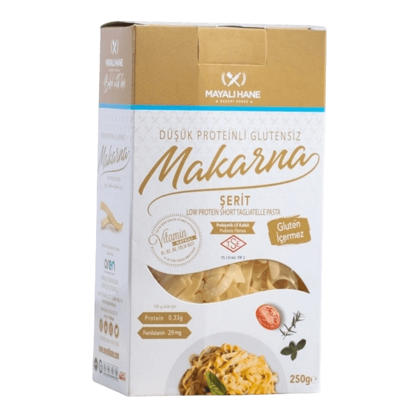 Mayalıhane Düşük Proteinli Prebiyotik Lif Katkılı Şerit Makarna 250 gr