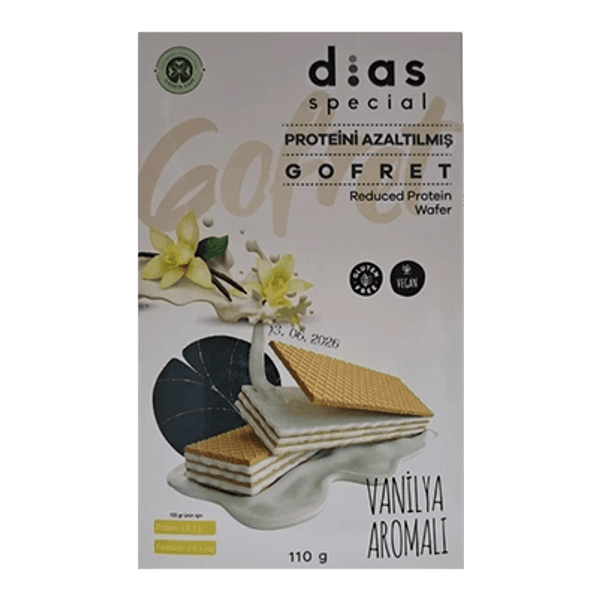 Dias Special Glutensiz ve Düşük Proteinli Vanilyalı Gofret 110 gr
