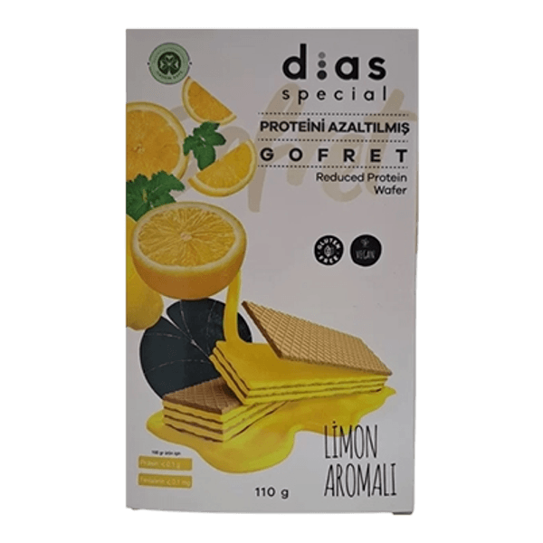 Dias Special Glutensiz ve Düşük Proteinli Limonlu Gofret 110 gr
