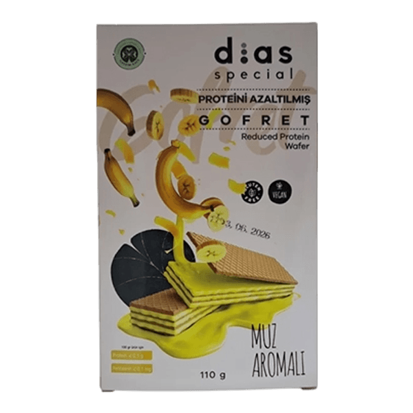 Dias Special Glutensiz ve Düşük Proteinli Muzlu Gofret 110 gr