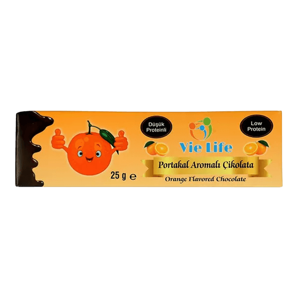 Vie Life Düşük Proteinli Portakal Aromalı Çikolata 25 gr