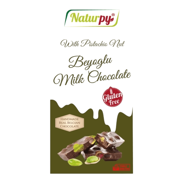 Naturpy Antep Fıstıklı Beyoğlu Çikolatası 100 gr