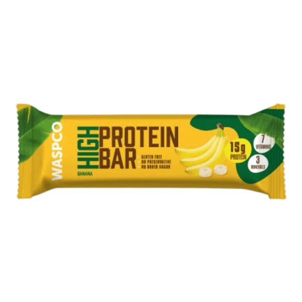 Waspco Glutensiz Muzlu Yüksek Proteinli Bar 50 gr