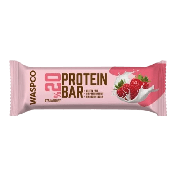 Waspco Glutensiz Çilekli Protein Bar 40 gr