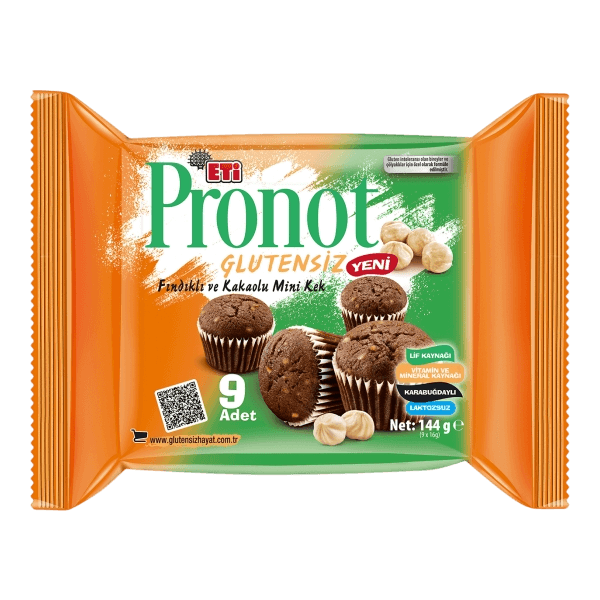 Eti Pronot Glutensiz Fındıklı Ve Kakaolu Mini Kek 144 gr