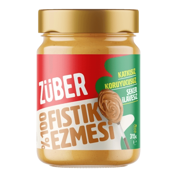 Züber Glutensiz Vegan %100 Fıstık Ezmesi 315 gr