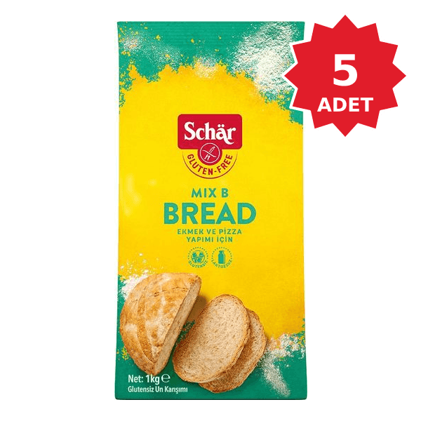 5 Adet Schar Mix B Ekmeklik Un Karışımı 1 kg