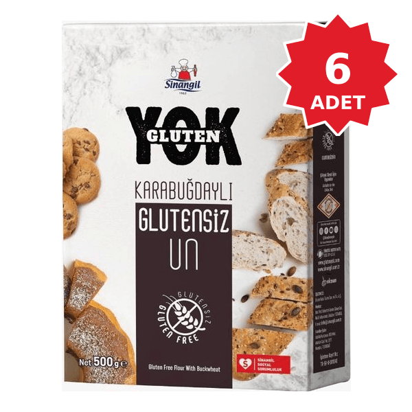 6 Adet Sinangil Glutensiz Karabuğdaylı Un 500 gr