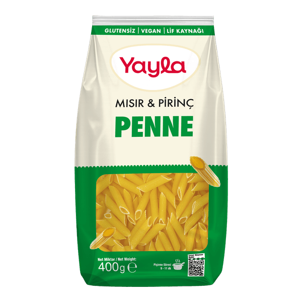 Yayla Glutensiz Mısır Ve Pirinç Penne Makarna 400 gr