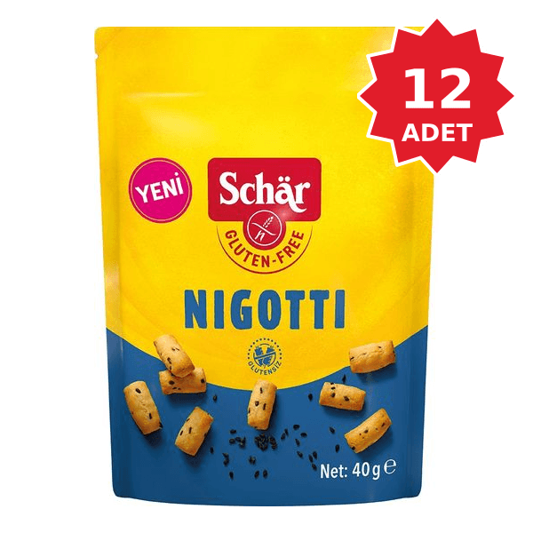 12 Adet Schar Nigotti Çörekotlu Mini Kraker 40 gr