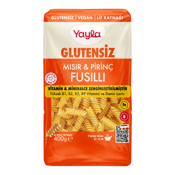 Yayla Glutensiz Mısır Ve Pirinçli Fusulli Makarna 400 gr