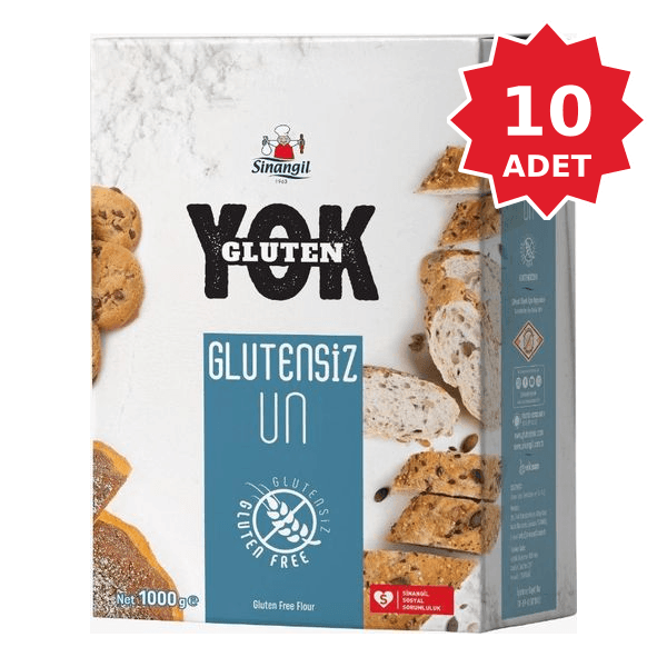 10 Adet Sinangil Glutensiz Un 1 kg