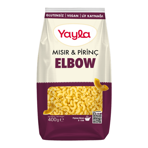 Yayla Glutensiz Mısır Ve Pirinç Elbow Makarna 400 gr