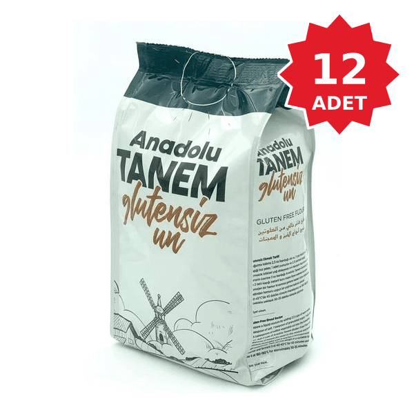 12 Adet Anadolu Tanem Glutensiz Un 1 kg
