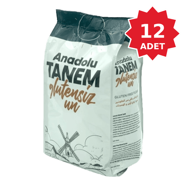 12 Adet Anadolu Tanem Glutensiz Un 1 kg