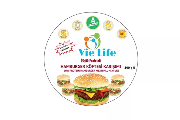 - Vie Life Düşük Proteinli Hamburger Köftesi Karışımı 300 Gr - Doğa Evinizde