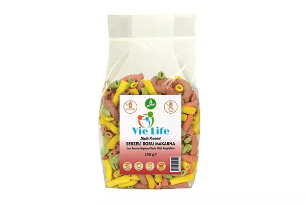 - Vie Life Düşük Proteinli Sebzeli Boru Makarna 250 Gr - Doğa Evinizde
