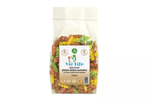 - Vie Life Düşük Proteinli Sebzeli Burgu Makarna 250 Gr - Doğa Evinizde