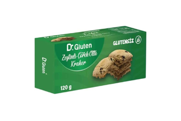 DR GLUTEN ÇÖREK OTLU - Dr. Gluten Glutensiz Zeytinli ve Çörek Otlu Kraker 120 gr - Doğa Evinizde