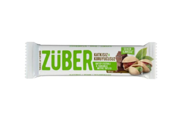 - Züber Glutensiz Vegan Antep Fıstık Ve Kakaolu Meyve Tatlısı 40 gr - Doğa Evinizde