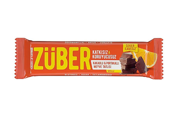 - Züber Glutensiz Vegan Kakaolu Ve PortakallI Meyve Tatlısı 40 gr - Doğa Evinizde