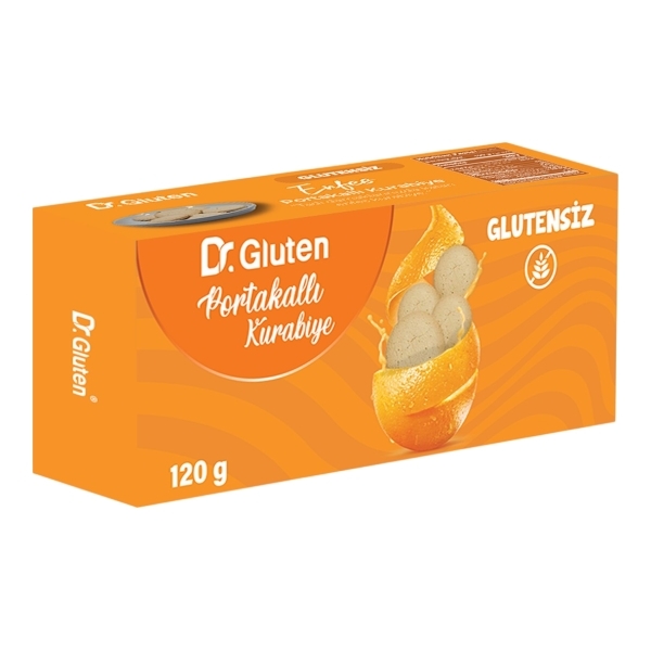 Dr. Gluten Glutensiz Portakallı Kurabiye 120 Gr Dr. Gluten Glutensiz Portakallı Kurabiye 120 Gr - Görsel 1