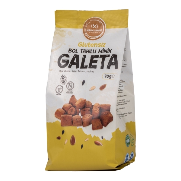 Mayalıhane Glutensiz Tahıllı Minik Galeta 70 Gr Mayalıhane Glutensiz Tahıllı Minik Galeta 70 Gr - Görsel 1