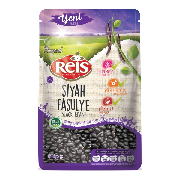 Reis Royal Siyah Fasulye 500 Gr Reis Royal Siyah Fasulye 500 Gr - Görsel 1