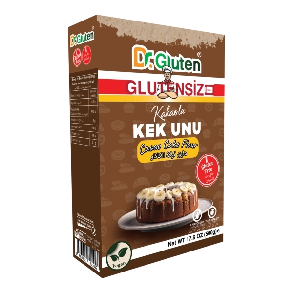Dr. Gluten Glutensiz Kakaolu Kek Unu 500 Gr Dr. Gluten Glutensiz Kakaolu Kek Unu 500 Gr - Görsel 1